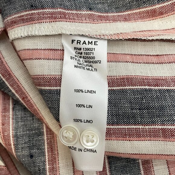 Frame Linen Striped Oversized Shirt - Picture 8 of 10